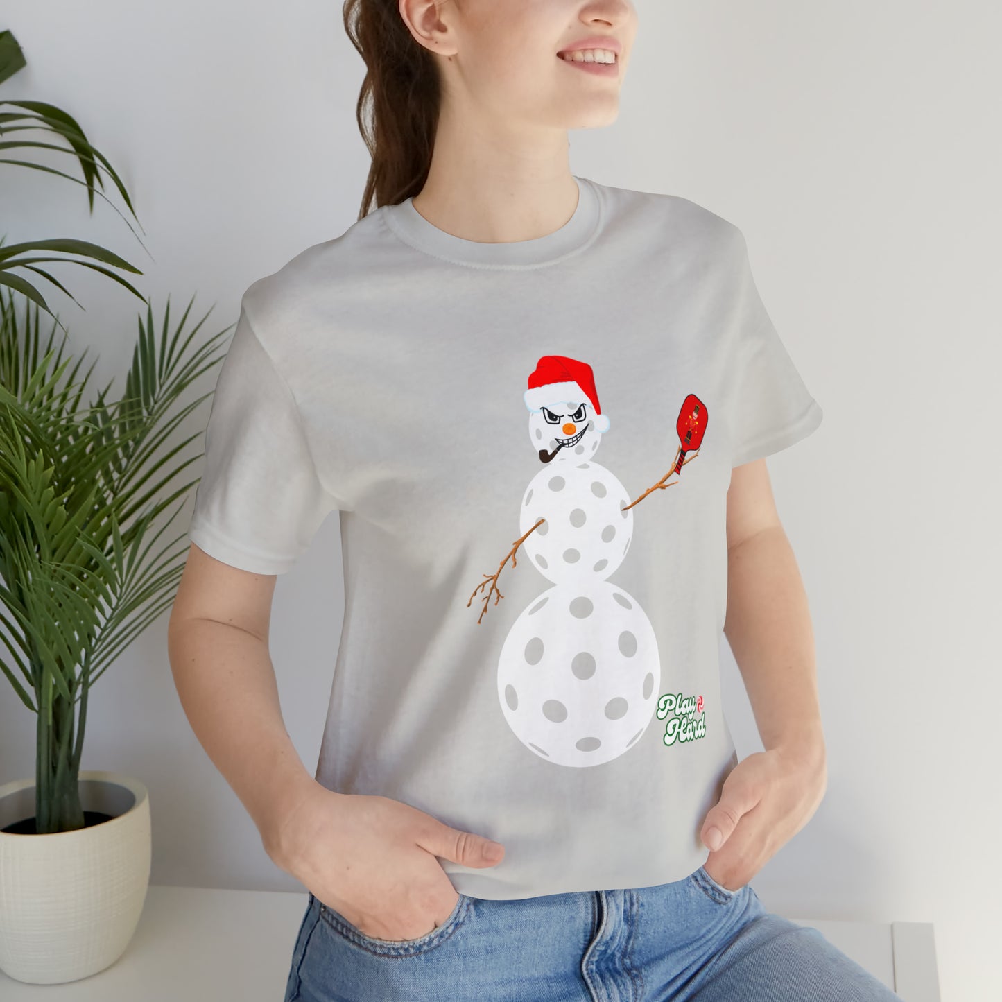 Play Hard Snowman Unisex Jersey Short Sleeve Tee