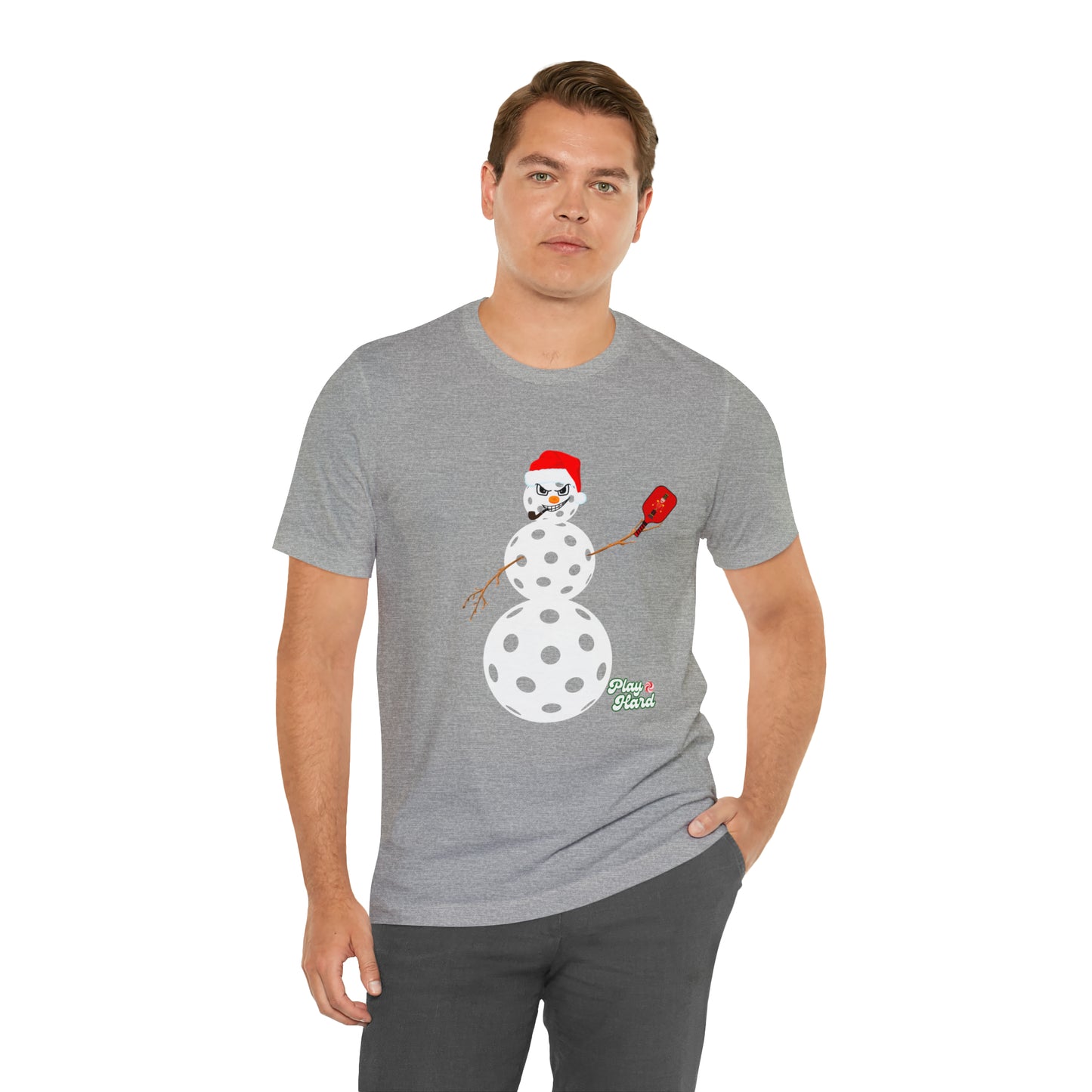 Play Hard Snowman Unisex Jersey Short Sleeve Tee