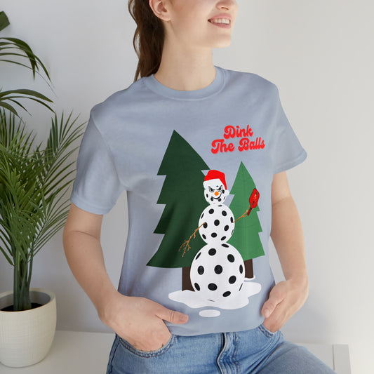 Dink The Balls Snowman Jersey Short Sleeve Tee