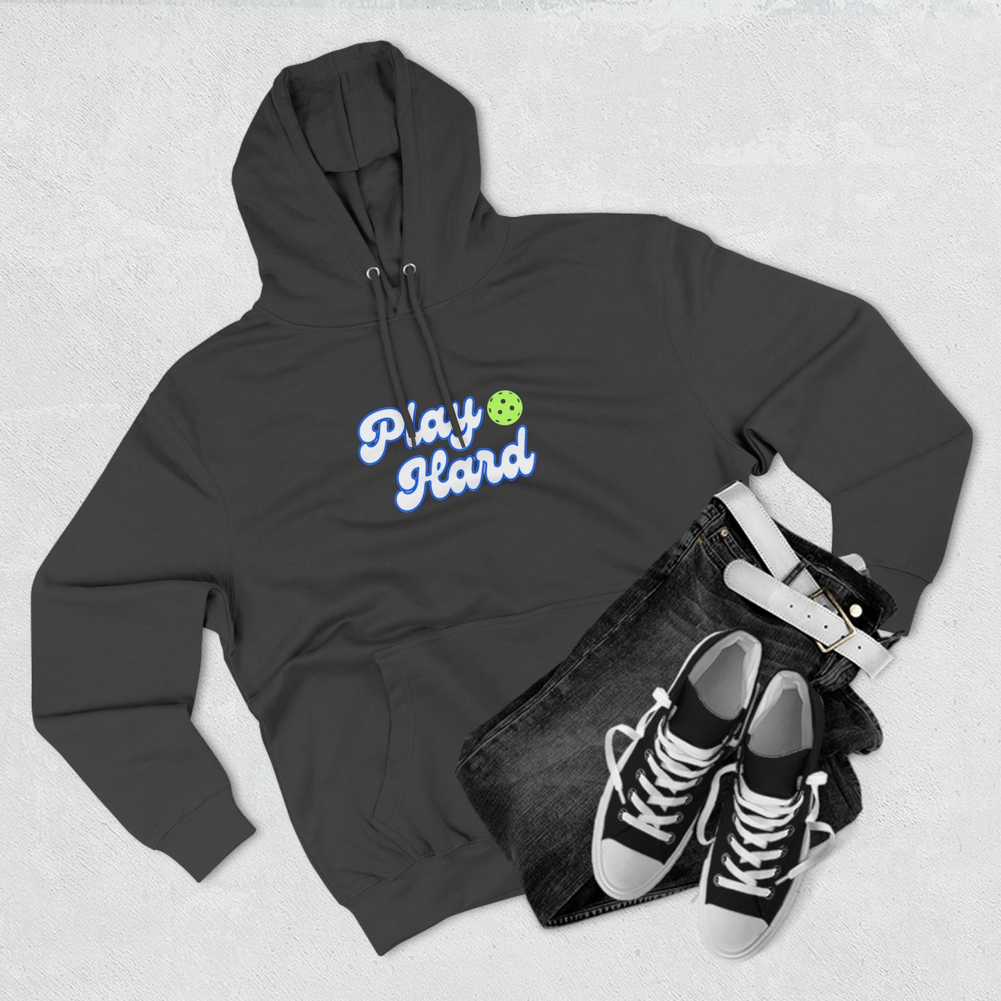 Play Hard Pickleball Unisex Premium Pullover Hoodie