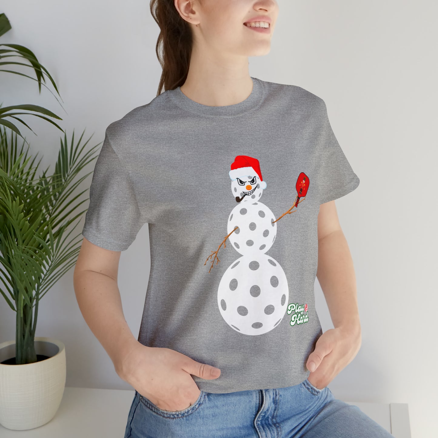 Play Hard Snowman Unisex Jersey Short Sleeve Tee