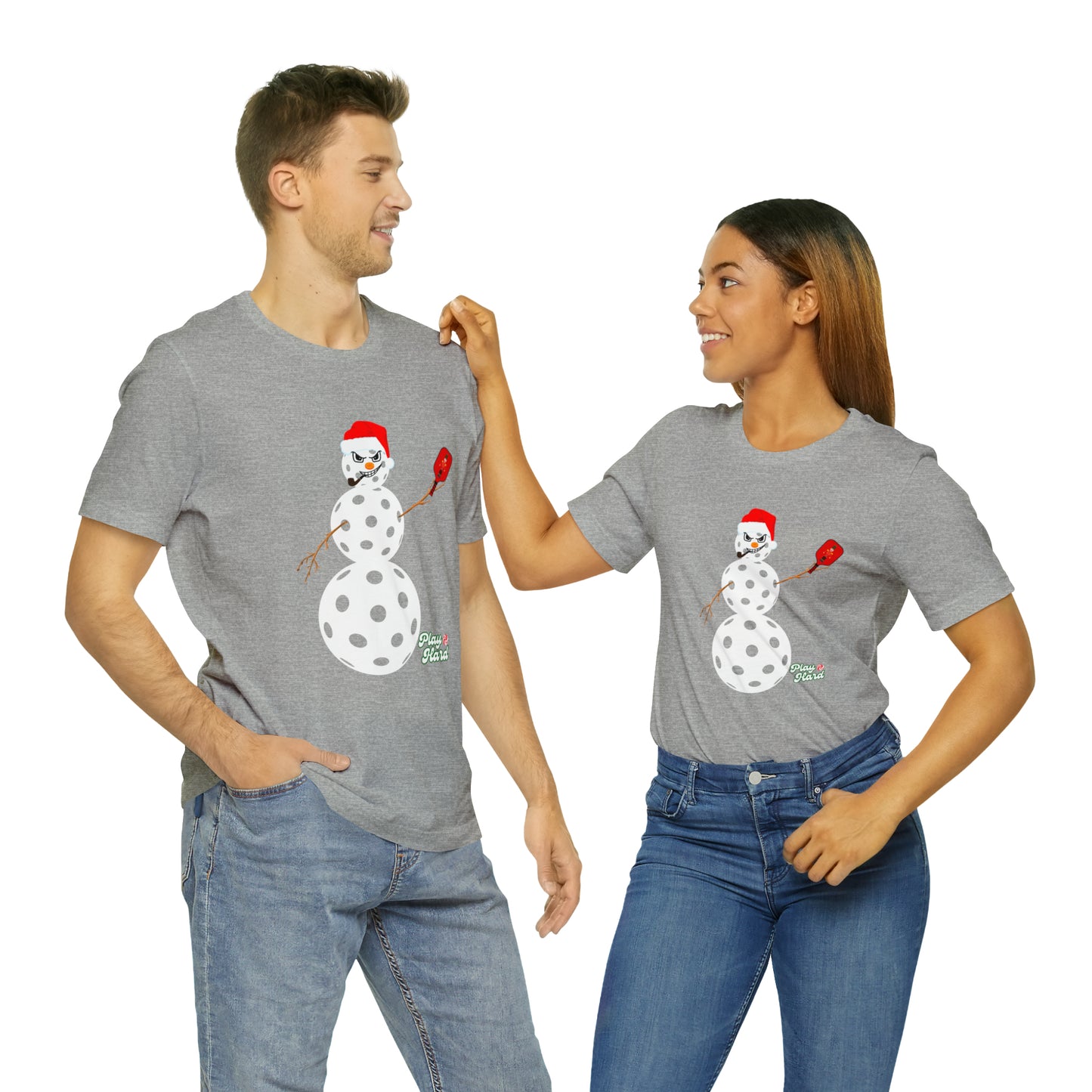 Play Hard Snowman Unisex Jersey Short Sleeve Tee