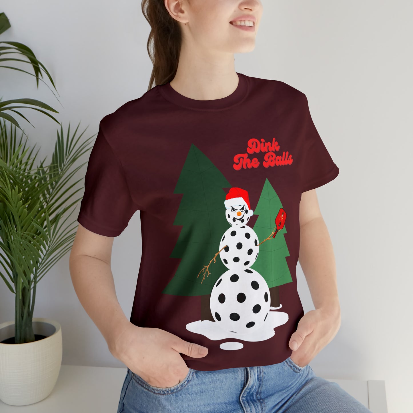 Dink The Balls Snowman Jersey Short Sleeve Tee