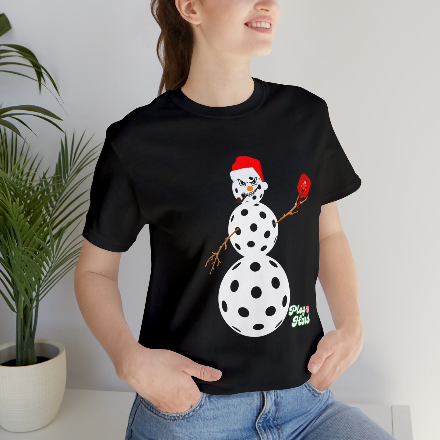 Play Hard Snowman Unisex Jersey Short Sleeve Tee