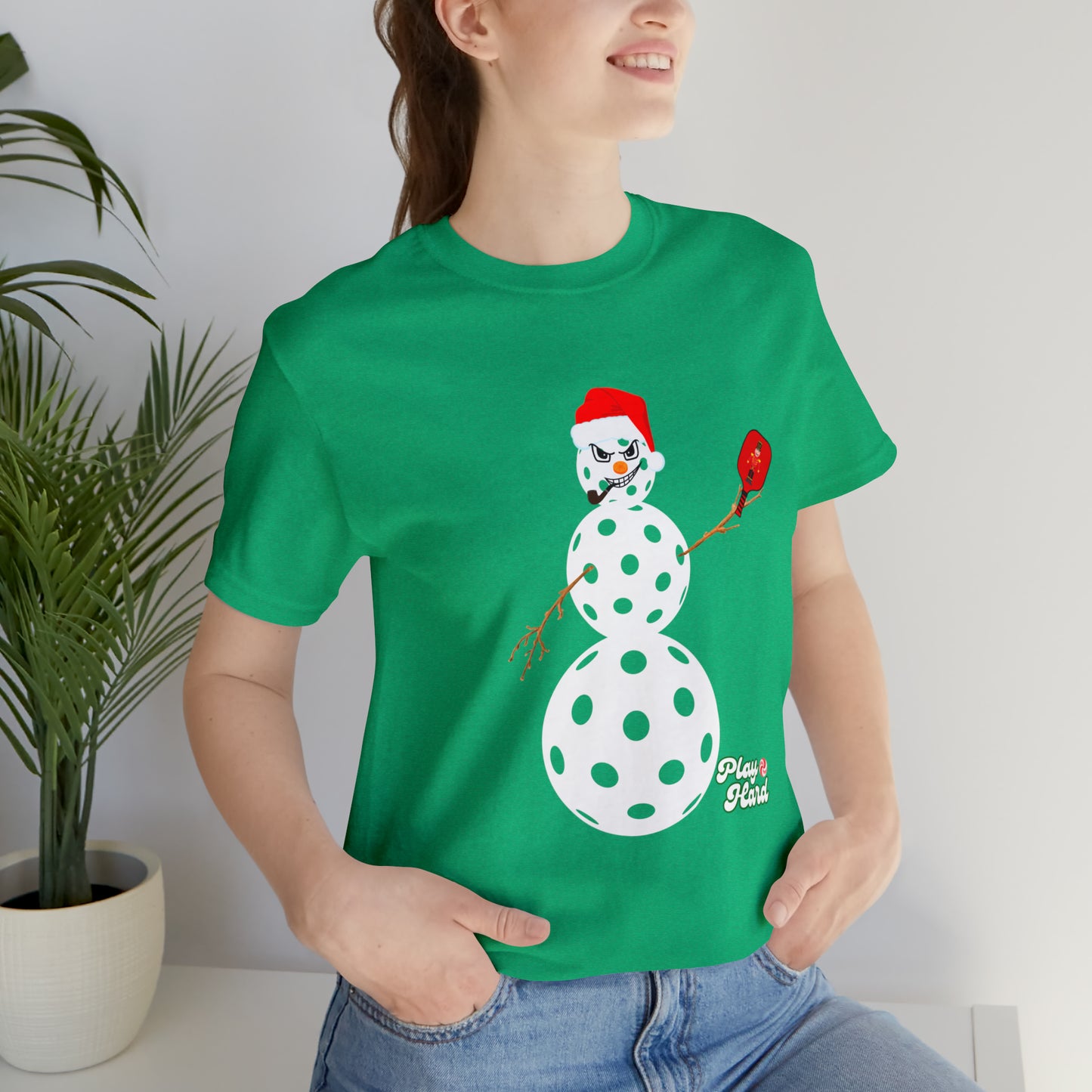 Play Hard Snowman Unisex Jersey Short Sleeve Tee