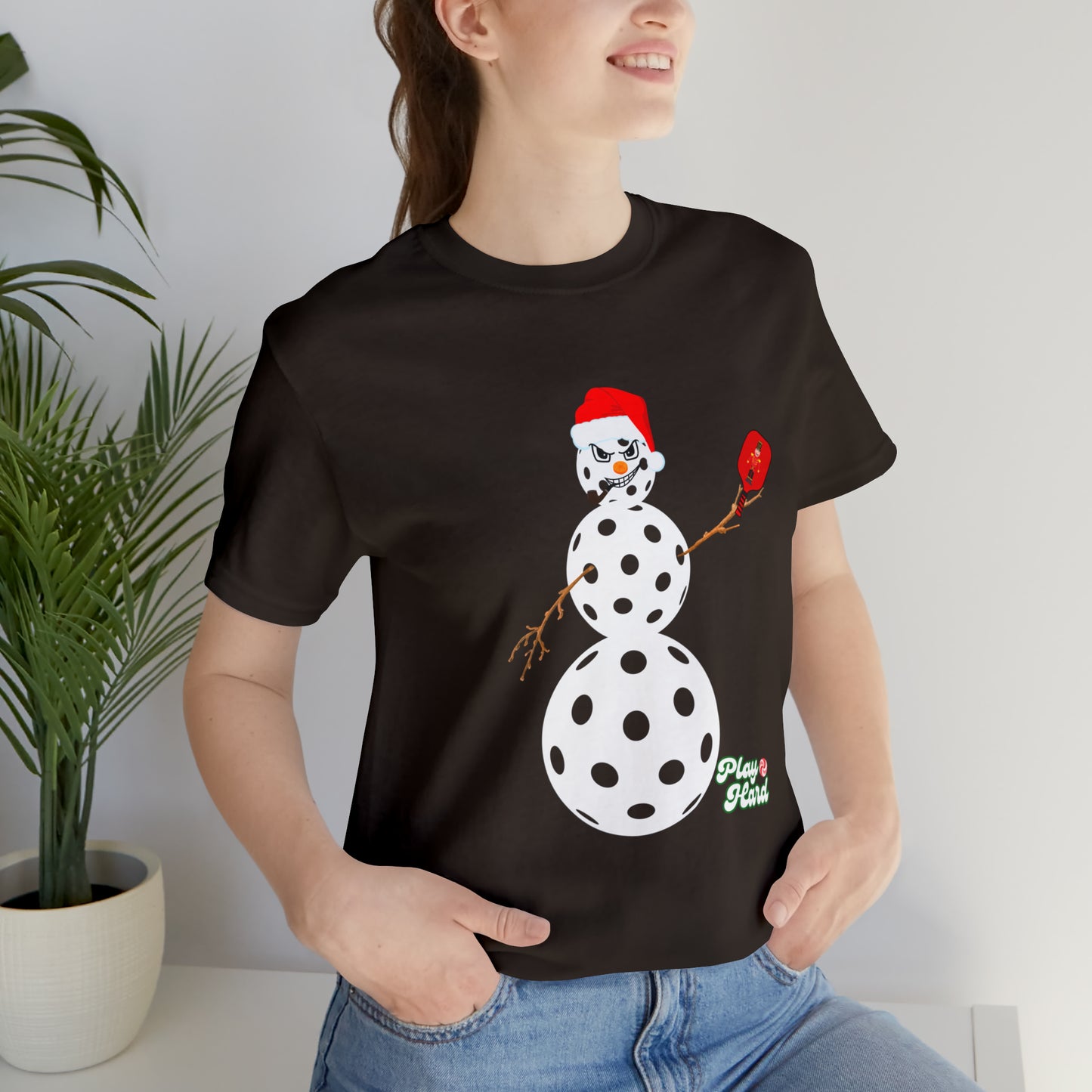 Play Hard Snowman Unisex Jersey Short Sleeve Tee