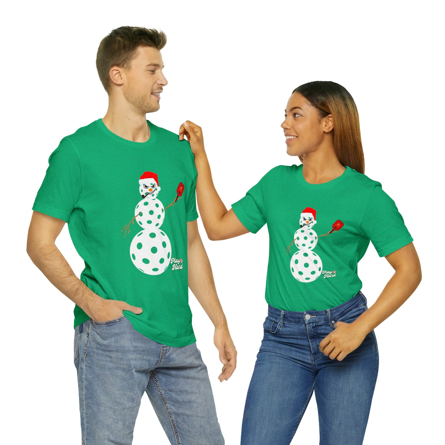 Play Hard Snowman Unisex Jersey Short Sleeve Tee