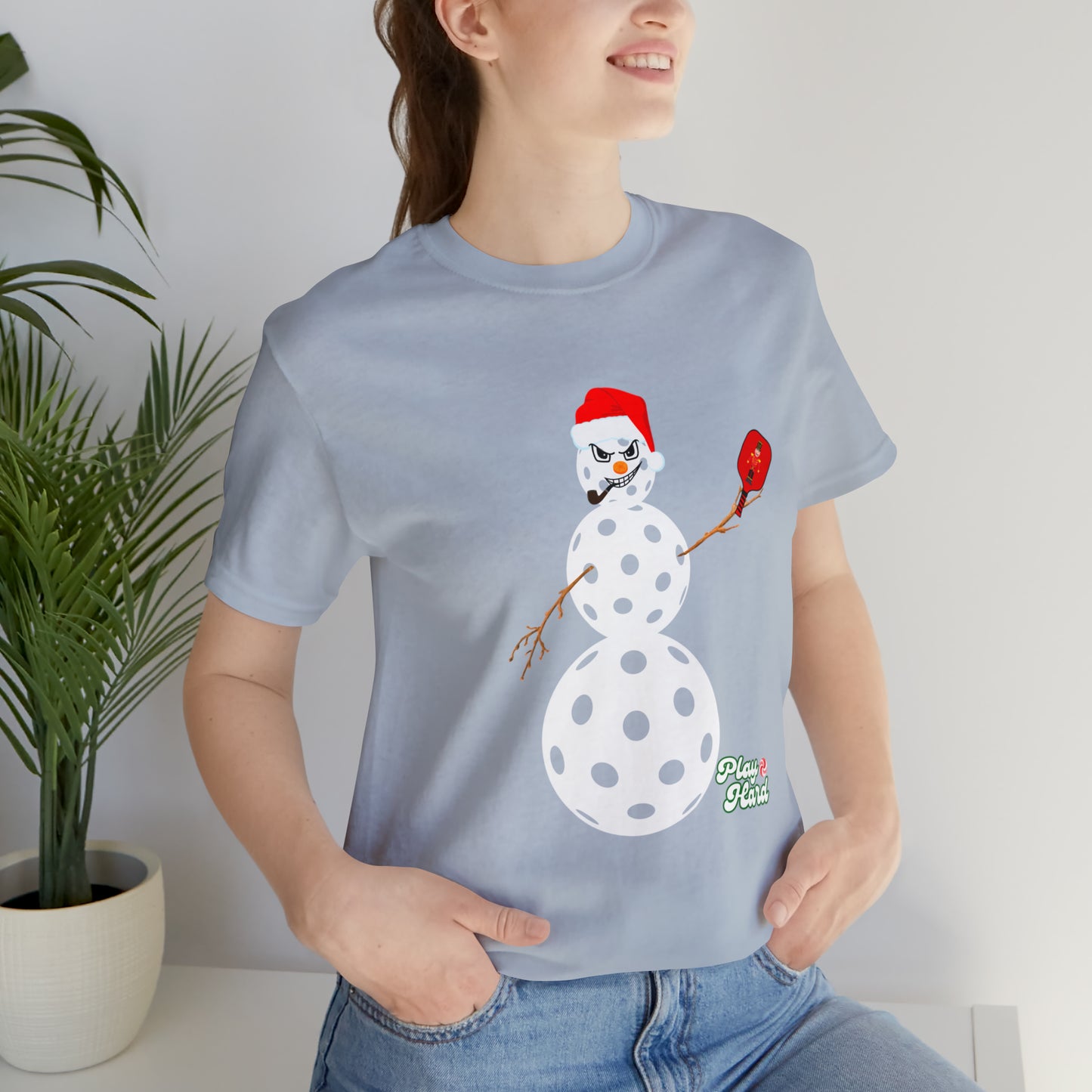 Play Hard Snowman Unisex Jersey Short Sleeve Tee